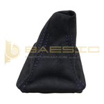 BMW E9X Automatic Shift Boot Alcantara Suede with Purple Stitching