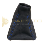 BMW E9X Automatic Shift Boot Alcantara Suede with Blue Stitching