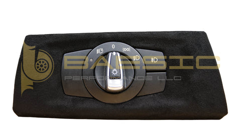BMW E90 E92 E9X Headlight Switch LCI Wrapped in Alcantara Suede