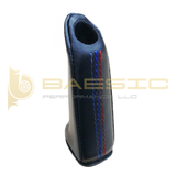 BMW E9X E-brake Handle wrapped in leather with M stitching