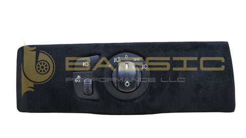 BMW E6X Headlight Switch Wrapped in Black Alcantara Suede